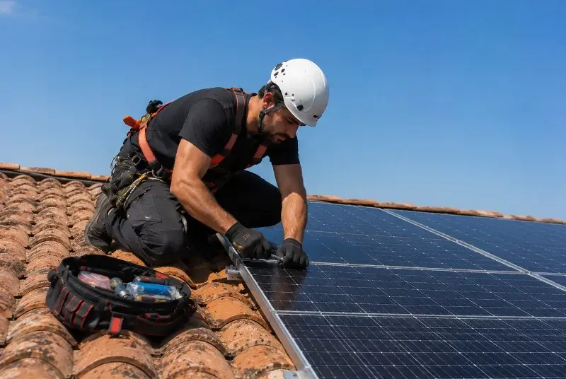 Maintenance et monitoring de panneaux solaires à Haut-Mauco