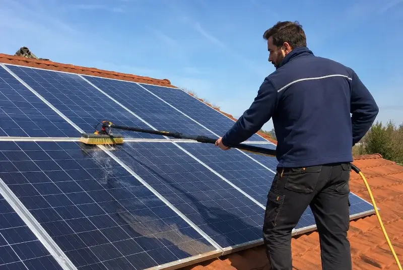 Nettoyage et entretien de panneaux solaires à Haut-Mauco